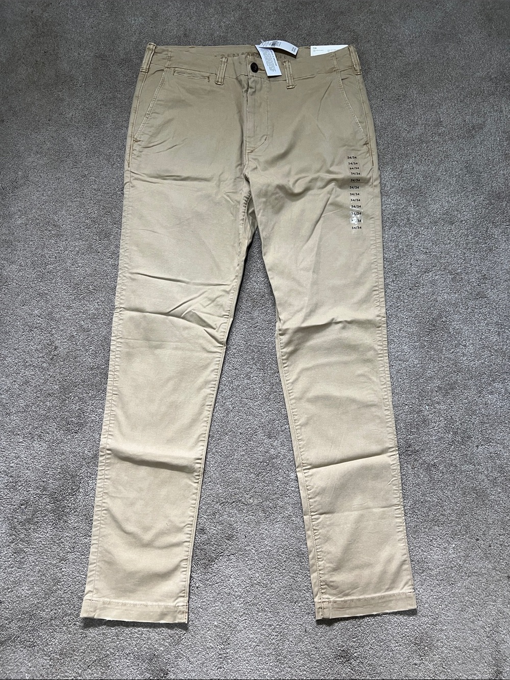 American Eagle Outfitters Tan Flex Lived In Khaki Pants Men’s Size 34X34
